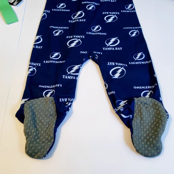 Tampa Bay Lightning Infant 18M Footed Pajamas NHL Licensed Flame Resistant Blue - Picture 11 of 11